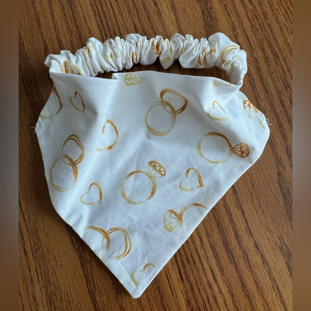 Gold and White Dog Bandana